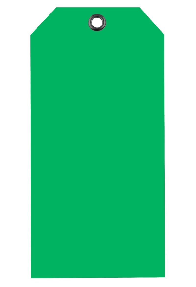 CleverDelights Plastic Tags - 4.75" x 2.375" - 100 Pack - Waterproof Heavy Duty Tear-Resistant - Indoor Outdoor Durable Inventory ID Tag (Green) - Image 1